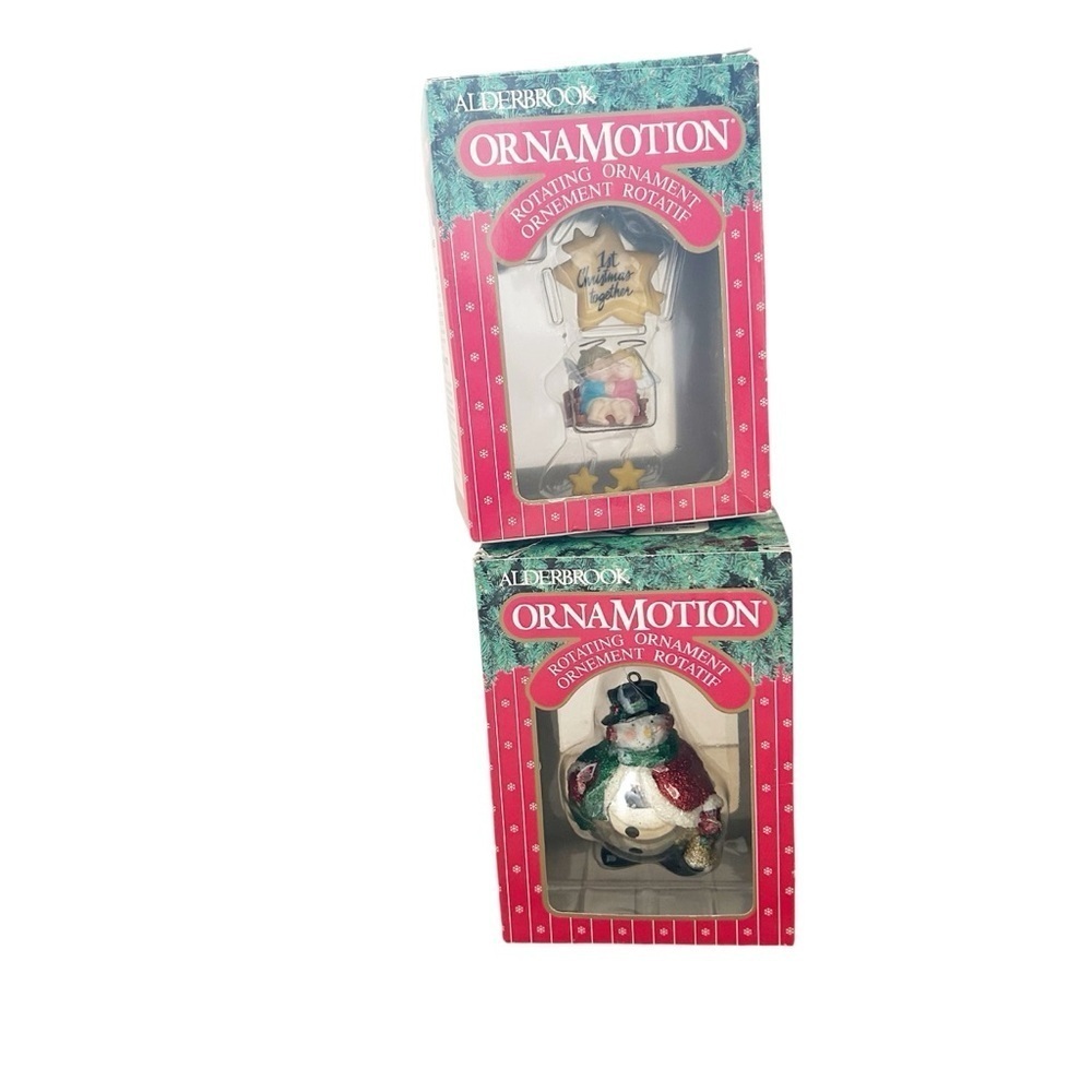 Two Vintage 80’s Christmas Ornaments Frosty The Snowman 1st Christmas Ornament